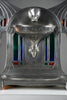 Monumental WMF Jugendstil Alpacca silver-plated vanity mirror with polychrome inlays c. 1900 - Mirrors