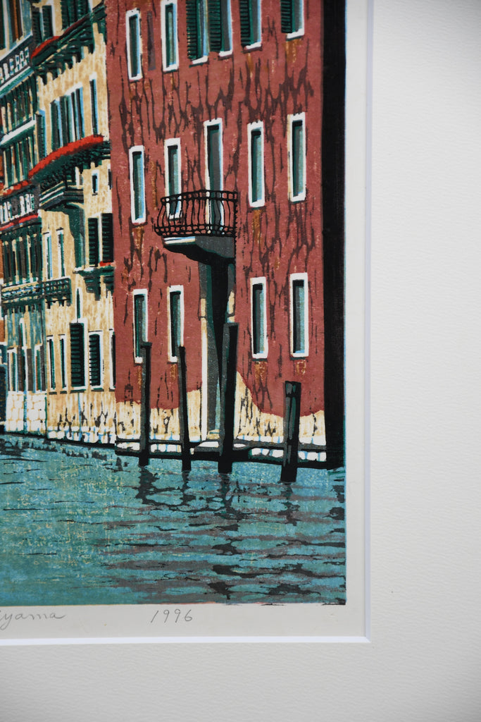 Mototsugu Sugiyama, “Venice Part II”, original Japanese woodblock print signed numbered 7/100 1996 - Art
