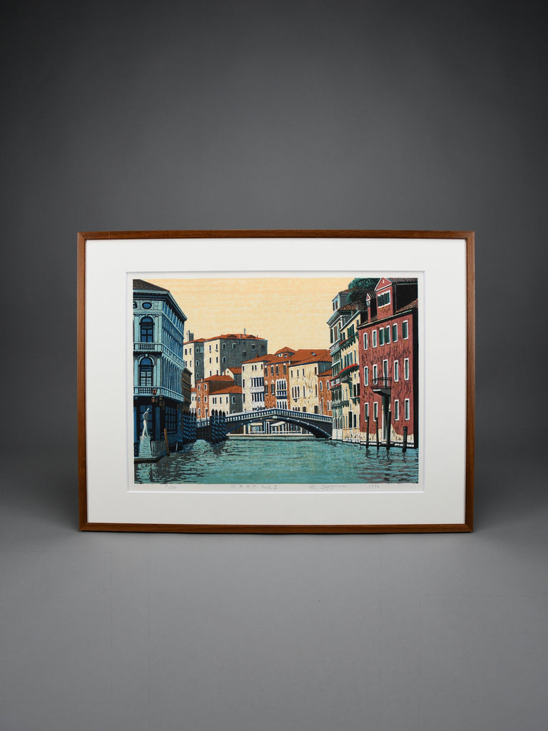 Mototsugu Sugiyama, “Venice Part II”, original Japanese woodblock print signed numbered 7/100 1996 - Art