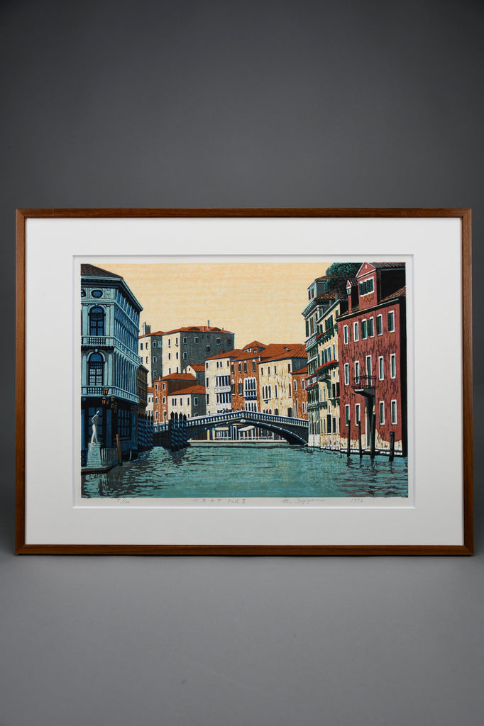 Mototsugu Sugiyama, “Venice Part II”, original Japanese woodblock print signed numbered 7/100 1996 - Art
