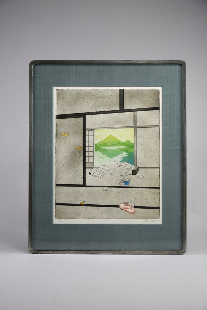 Mount Fuji Copperplate Etching By Sjoerd Bakker 1978 - Art