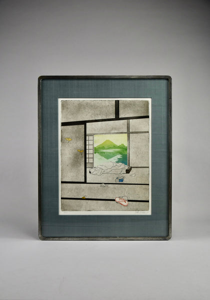 Mount Fuji Copperplate Etching By Sjoerd Bakker 1978 - Art