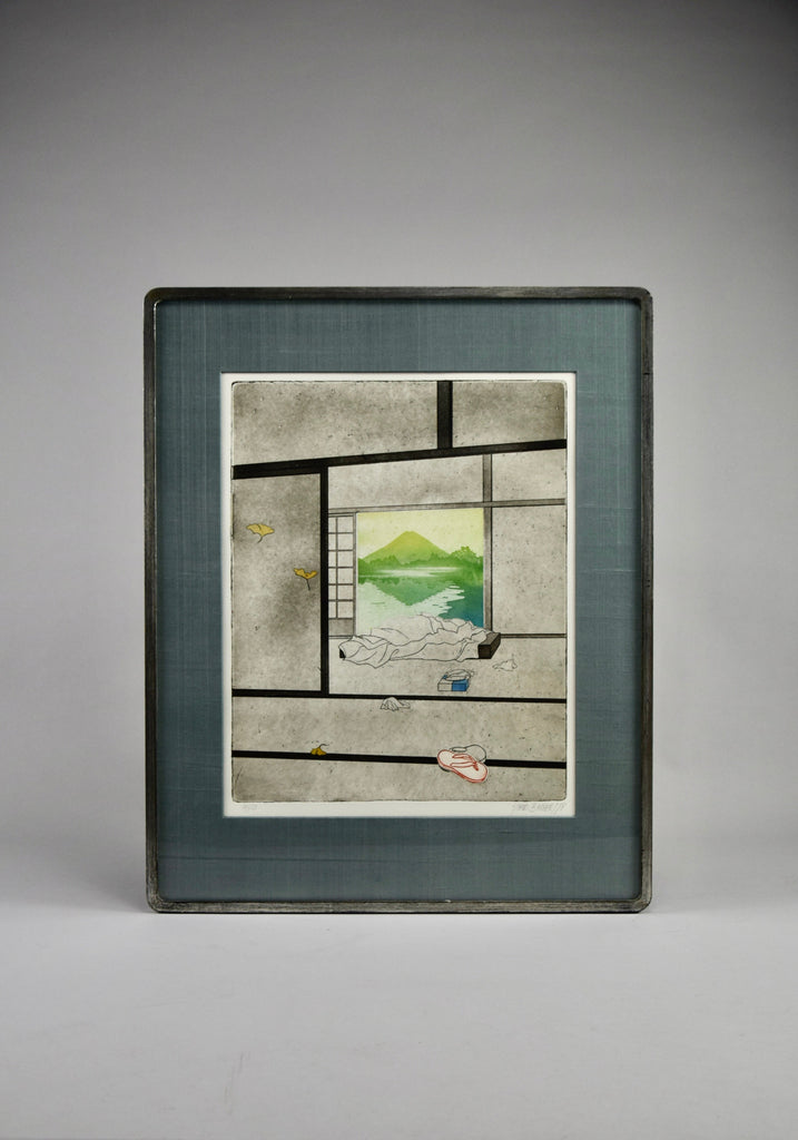 Mount Fuji Copperplate Etching By Sjoerd Bakker 1978 - Art