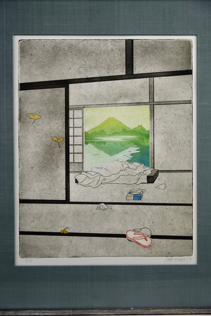 Mount Fuji Copperplate Etching By Sjoerd Bakker 1978 - Art