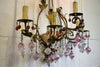 Murano Glass and Iron Belle Epoque Wall Candle Holder - Decor