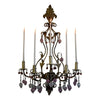 Murano Glass and Iron Belle Epoque Wall Candle Holder - Decor