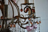 Murano Glass and Iron Belle Epoque Wall Candle Holder - Decor