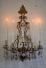 Murano Glass and Iron Belle Epoque Wall Candle Holder - Decor