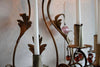 Murano Glass and Iron Belle Epoque Wall Candle Holder - Decor