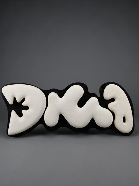 “Murena”, Alberto Cabiddu wall sculpture 1999 Pietra di Vicenza & Ebonized wood - Art