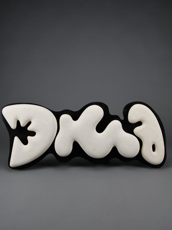 “Murena”, Alberto Cabiddu wall sculpture 1999 Pietra di Vicenza & Ebonized wood - Art