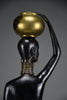 “Ndebele Water Bearer” – mid-century patinated bronze and brass Sculpture of a kneeling African woman c. 1950-60 - Art