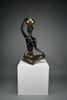 “Ndebele Water Bearer” – mid-century patinated bronze and brass Sculpture of a kneeling African woman c. 1950-60 - Art