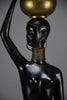 “Ndebele Water Bearer” – mid-century patinated bronze and brass Sculpture of a kneeling African woman c. 1950-60 - Art