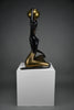 “Ndebele Water Bearer” – mid-century patinated bronze and brass Sculpture of a kneeling African woman c. 1950-60 - Art