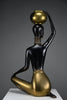 “Ndebele Water Bearer” – mid-century patinated bronze and brass Sculpture of a kneeling African woman c. 1950-60 - Art
