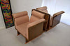 Neo eclectic Ugo La Pietra post modern Jatoba Wood arm chairs - Furniture