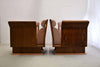 Neo eclectic Ugo La Pietra post modern Jatoba Wood arm chairs - Furniture