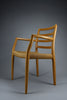 Niels Otto Møller model 68 Oak & papercord armchair J.L. Møllers Møbelfabrik 1981 - Furniture