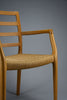 Niels Otto Møller model 68 Oak & papercord armchair J.L. Møllers Møbelfabrik 1981 - Furniture