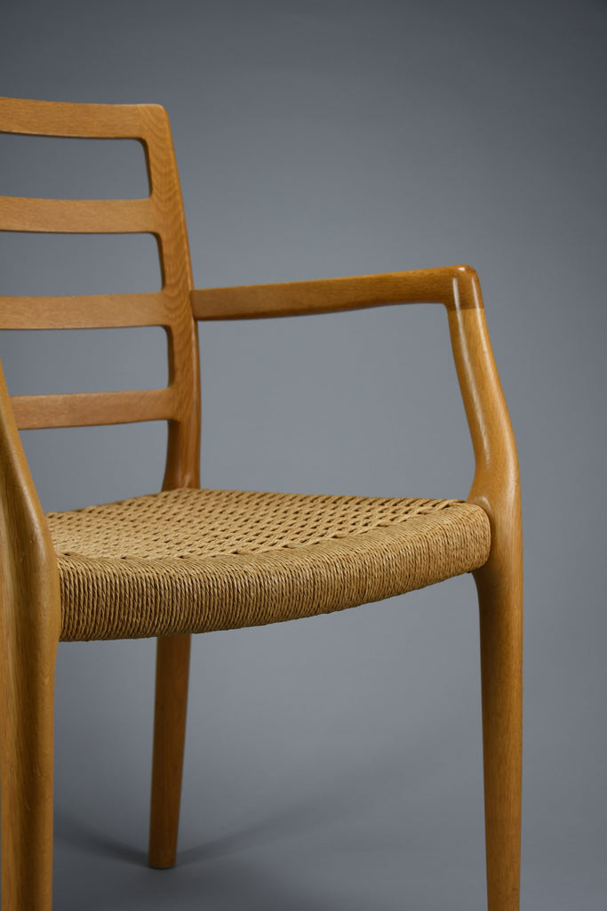 Niels Otto Møller model 68 Oak & papercord armchair J.L. Møllers Møbelfabrik 1981 - Furniture
