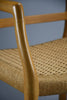 Niels Otto Møller model 68 Oak & papercord armchair J.L. Møllers Møbelfabrik 1981 - Furniture