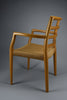 Niels Otto Møller model 68 Oak & papercord armchair J.L. Møllers Møbelfabrik 1981 - Furniture