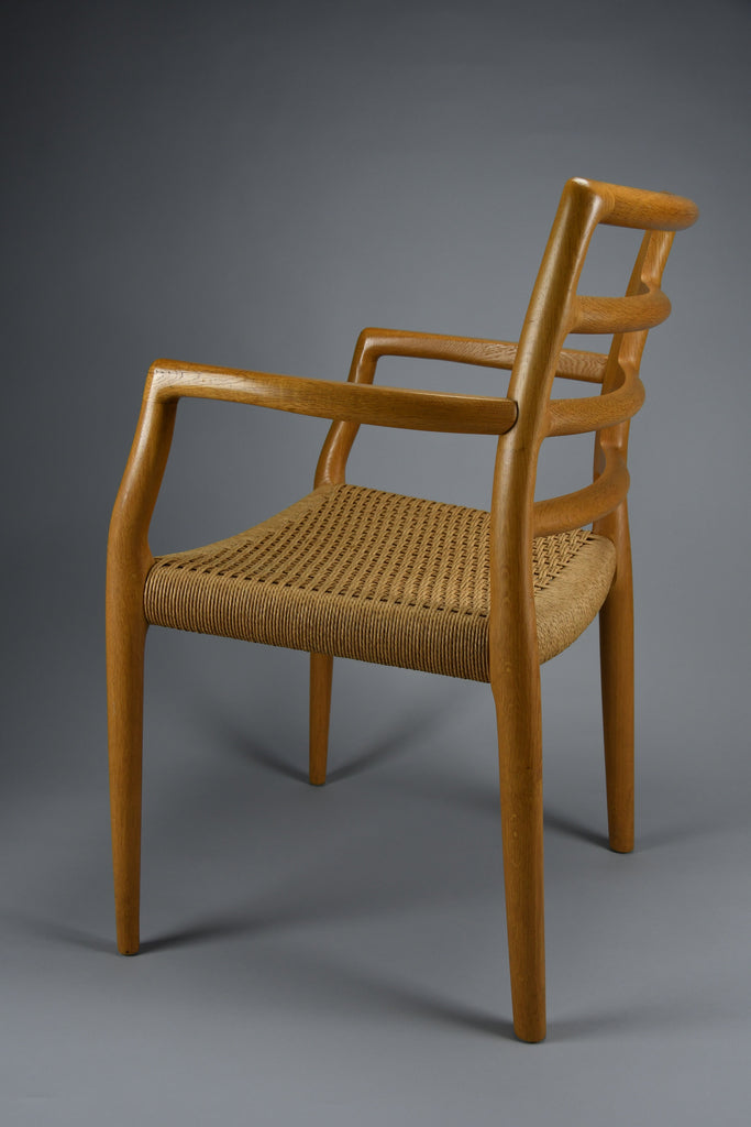 Niels Otto Møller model 68 Oak & papercord armchair J.L. Møllers Møbelfabrik 1981 - Furniture