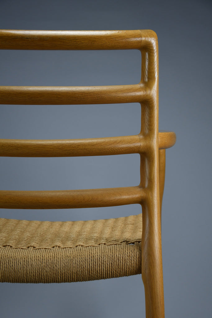 Niels Otto Møller model 68 Oak & papercord armchair J.L. Møllers Møbelfabrik 1981 - Furniture