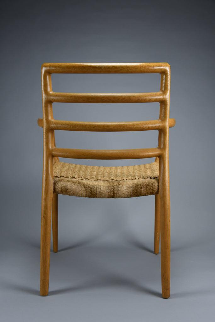 Niels Otto Møller model 68 Oak & papercord armchair J.L. Møllers Møbelfabrik 1981 - Furniture