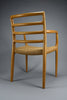 Niels Otto Møller model 68 Oak & papercord armchair J.L. Møllers Møbelfabrik 1981 - Furniture