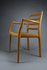Niels Otto Møller model 68 Oak & papercord armchair J.L. Møllers Møbelfabrik 1981 - Furniture