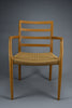 Niels Otto Møller model 68 Oak & papercord armchair J.L. Møllers Møbelfabrik 1981 - Furniture