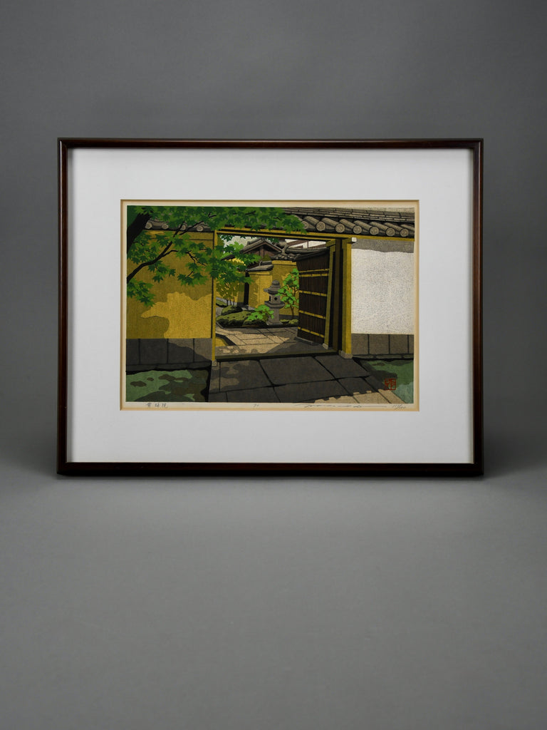 “Ōbai-in Daitoku-ji”, Masao Ido 1990 limited edition woodblock print 153/180 - Art