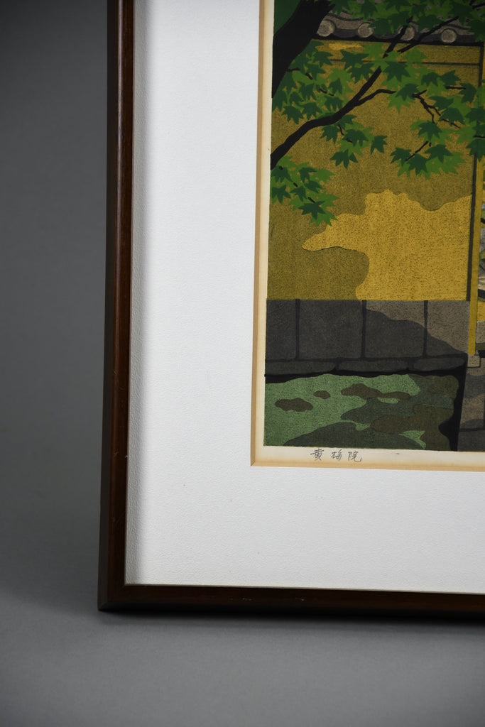 “Ōbai-in Daitoku-ji”, Masao Ido 1990 limited edition woodblock print 153/180 - Art