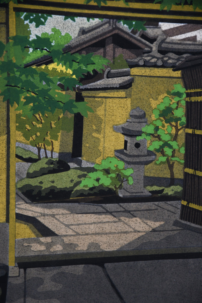 “Ōbai-in Daitoku-ji”, Masao Ido 1990 limited edition woodblock print 153/180 - Art
