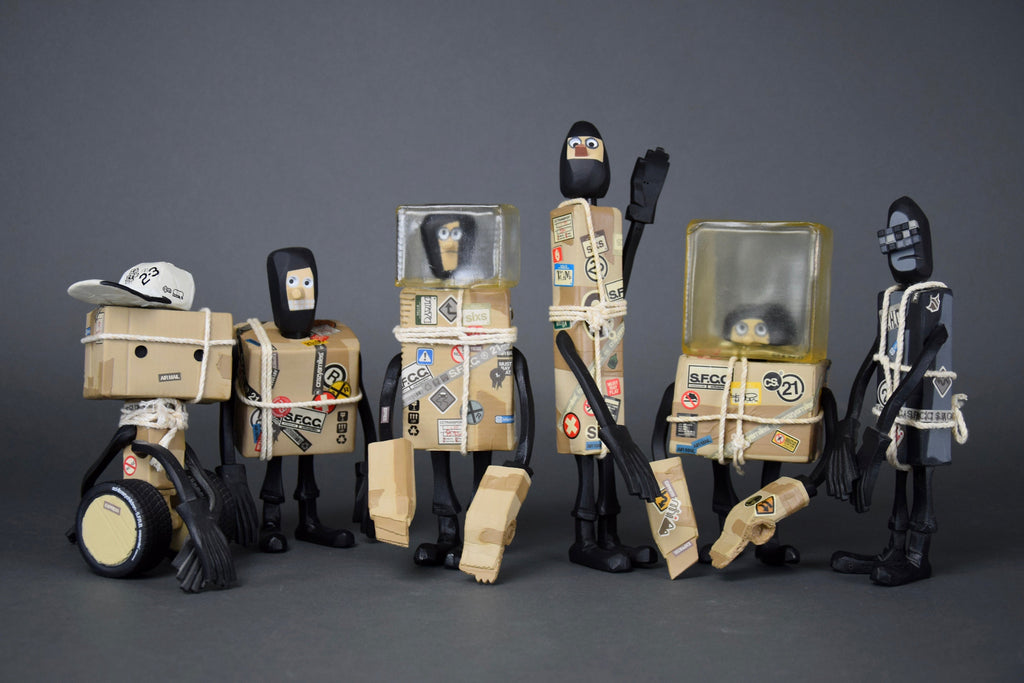 one of a kind complete set of s.f.c.c. 2003 designer toys by michael lau - Art Toys