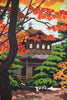 Original Japanese Sosaku Hanga woodblock print Masao Ido ’Ginkaku-ji Temple in Autumn’ - Art