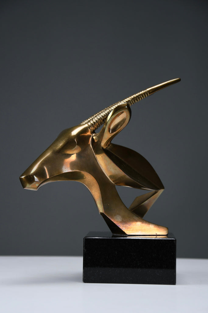 “Oryx” | Unique polished bronze sculpture 1990s - Art