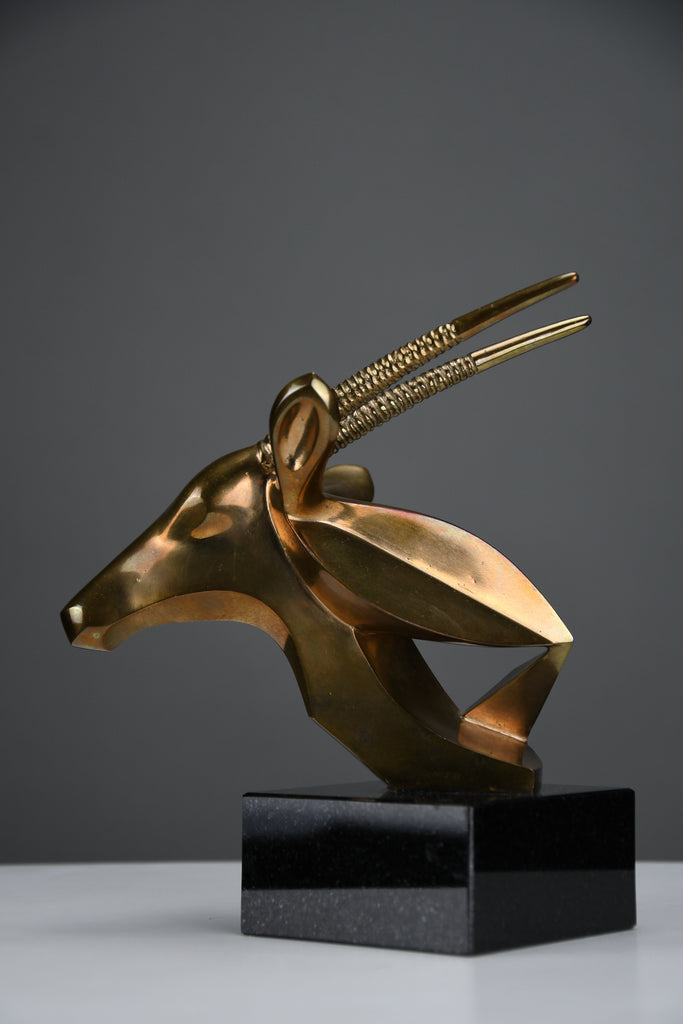“Oryx” | Unique polished bronze sculpture 1990s - Art