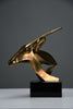“Oryx” | Unique polished bronze sculpture 1990s - Art