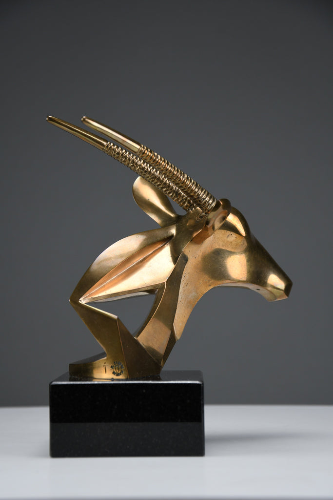 “Oryx” | Unique polished bronze sculpture 1990s - Art