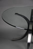 Osvaldo Borsani T69 dining table for Tecno Italy 1960s – original round fumé glass top 120 cm - Furniture