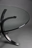 Osvaldo Borsani T69 dining table for Tecno Italy 1960s – original round fumé glass top 120 cm - Furniture