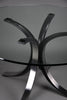 Osvaldo Borsani T69 dining table for Tecno Italy 1960s – original round fumé glass top 120 cm - Furniture