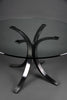 Osvaldo Borsani T69 dining table for Tecno Italy 1960s – original round fumé glass top 120 cm - Furniture