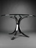 Osvaldo Borsani T69 dining table for Tecno Italy 1960s – original round fumé glass top 120 cm - Furniture