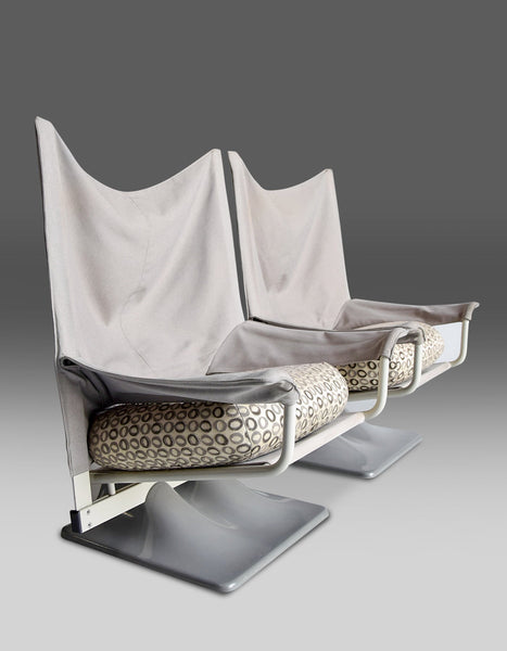 Pair AEO Armchairs by Paolo Deganello of Archizoom Associates for Cassina Italy - Furniture