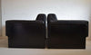 Pair of Korium Black Leather Lounge Chairs by Tito Agnoli for Matteo Grassi - Furniture