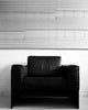 Pair of Korium Black Leather Lounge Chairs by Tito Agnoli for Matteo Grassi - Furniture